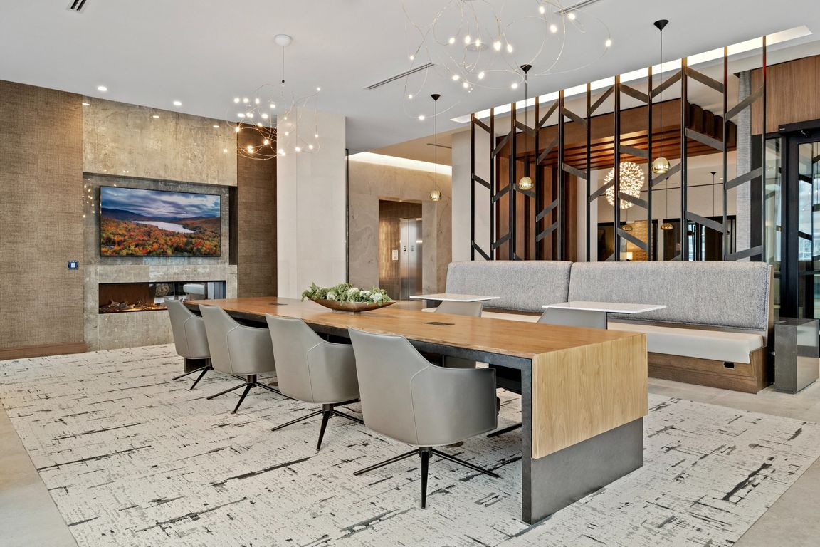 Coworking lounge with a variety of seating