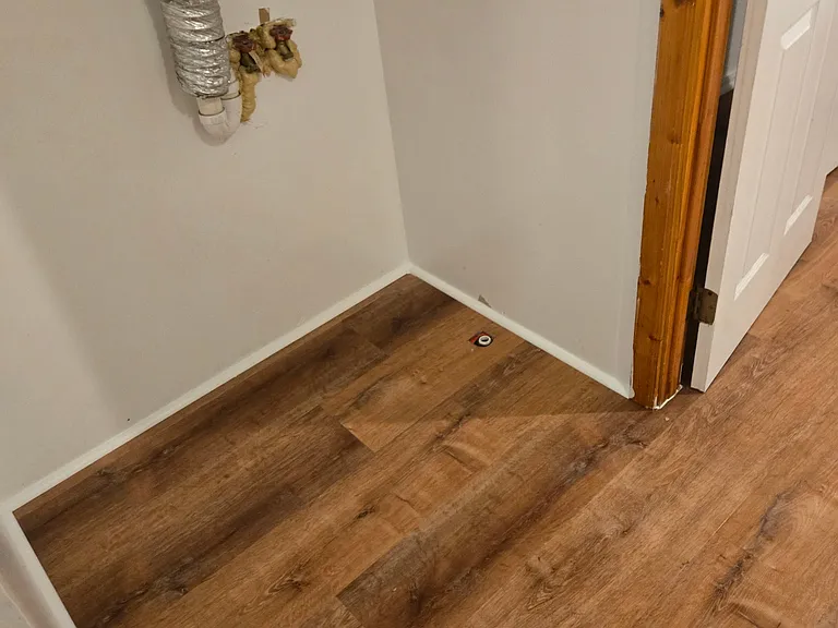 Washer and dryer area. The machines are not included.