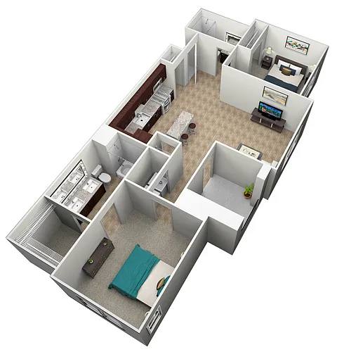 Floor plan 2X2-977