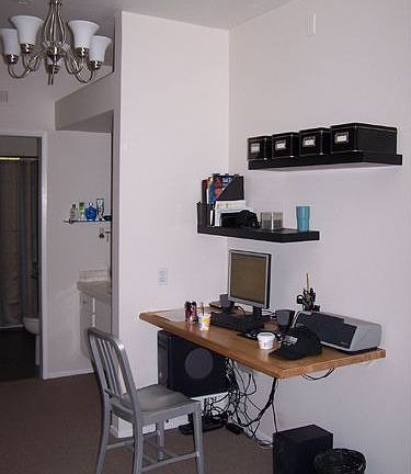 Built in computer desk