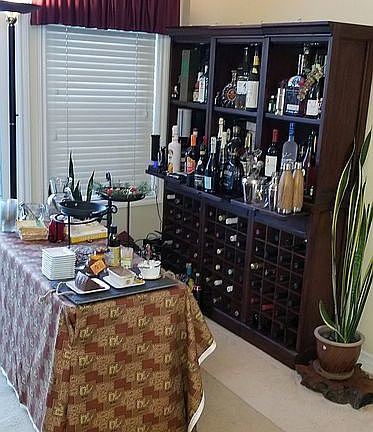 Bar area in Formal Living Ro