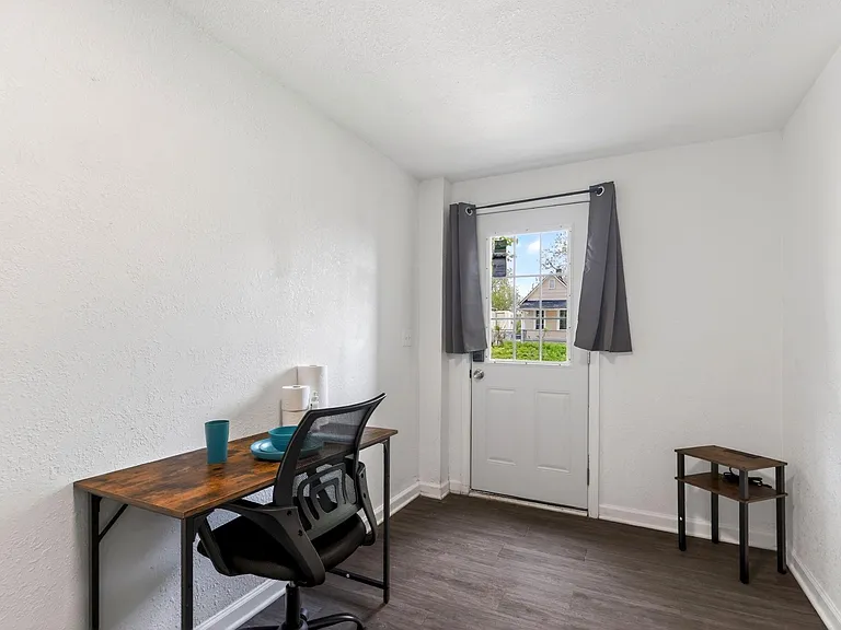 first floor bedroom with private entrance
