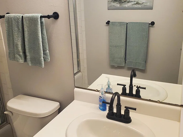 2nd bathroom with bathtub and shower