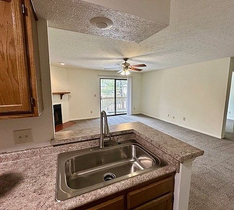 View of living room from kitchen