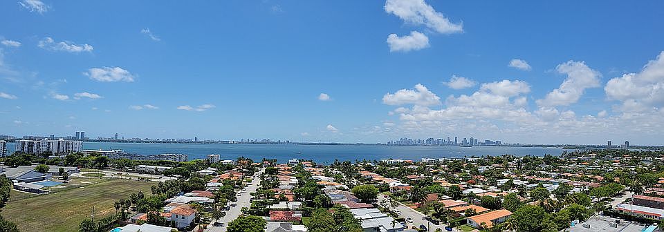 View of Biscayne Bay and Mia