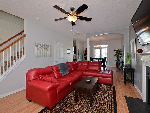 Living open to Dining