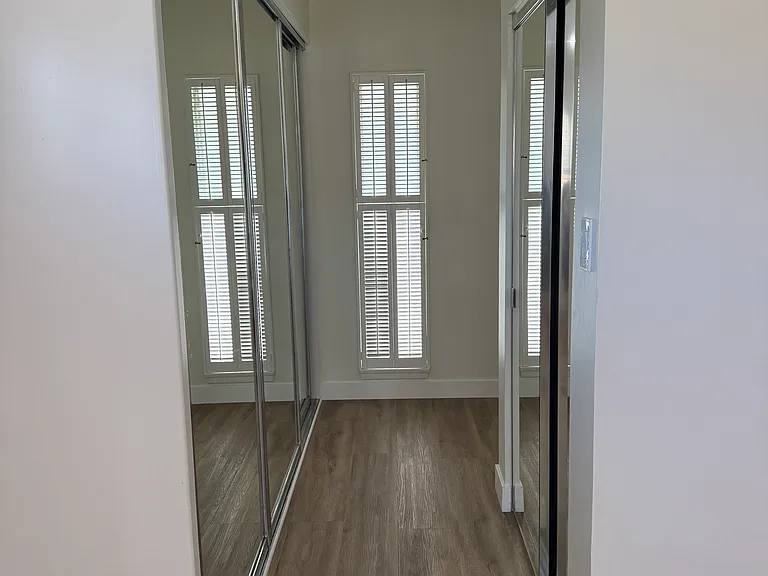 Closets to the right and left