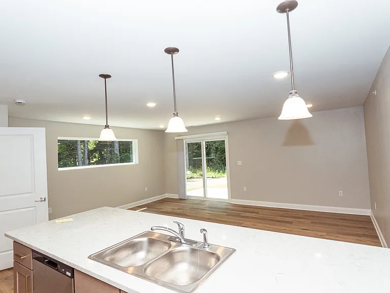 View of living space from kitchen