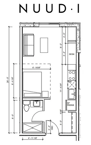Floor plan Studio 1