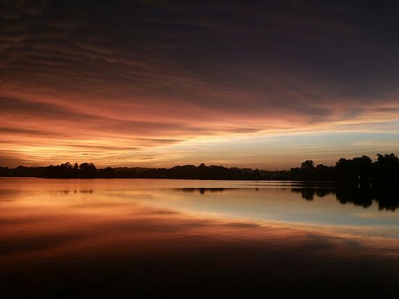 Sunrise view from your dock.