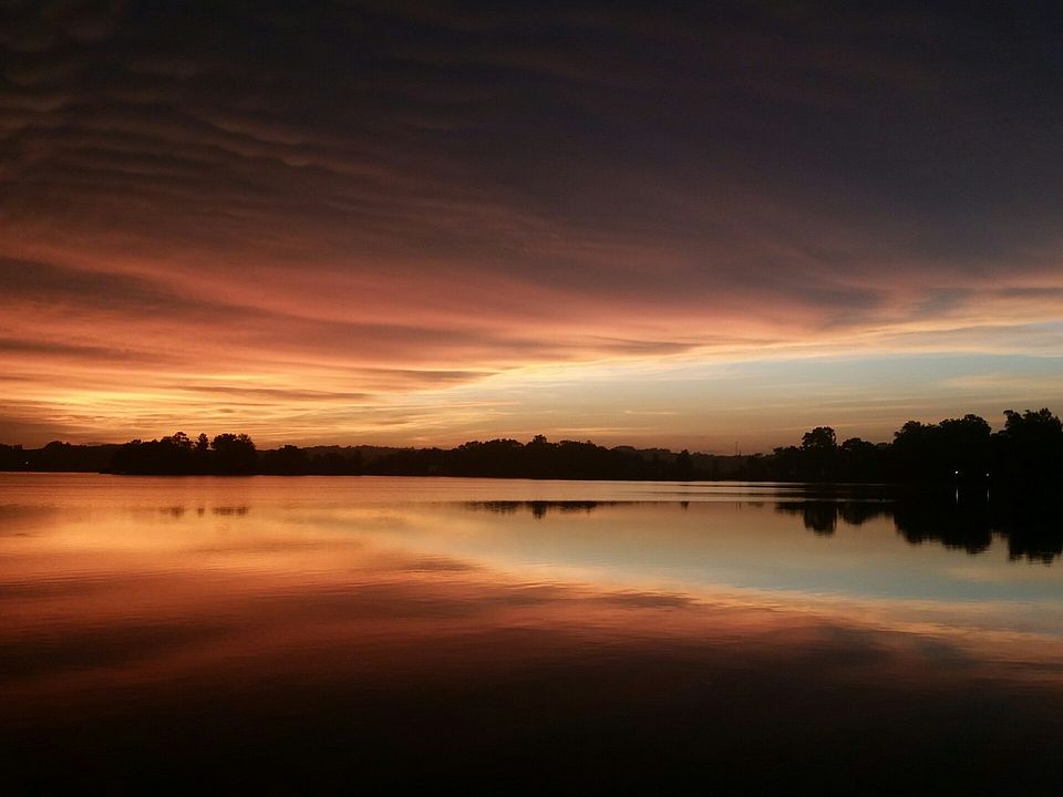 Sunrise view from your dock.
