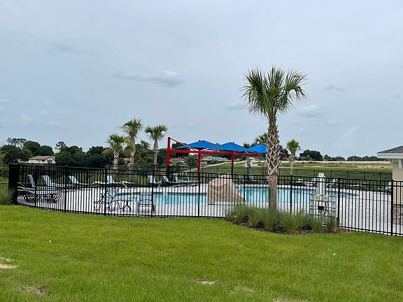 Magnolia park community clubhouse with pool and cabana