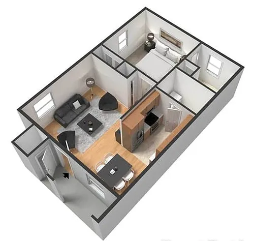 Floor plan 1BR