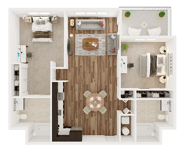 Floor plan 2X2-A