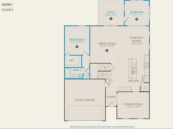 Mitchell Floor Plan, Quick Move-In Home, Floor 1