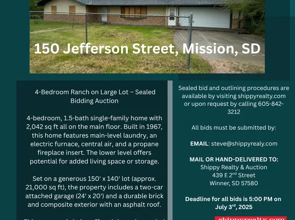 150 N Jefferson St, Mission, SD 57555