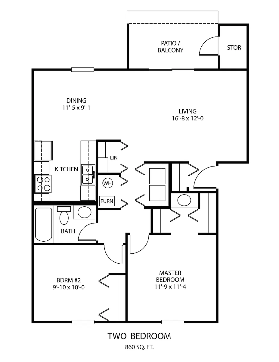 Floor plan Two Bedroom