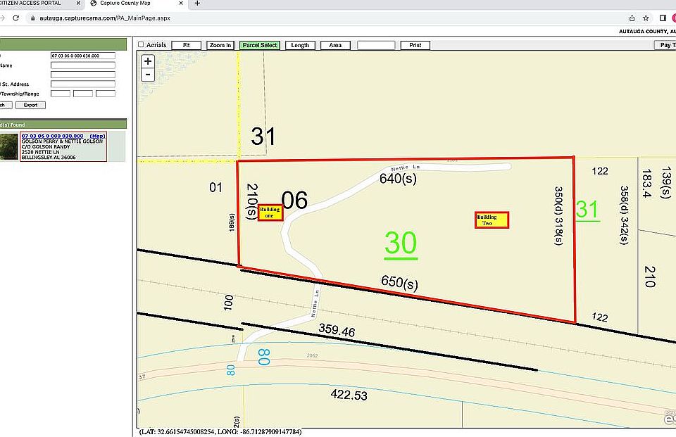 Tax assessor's Map property 