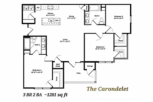 Floor plan The Carondelet