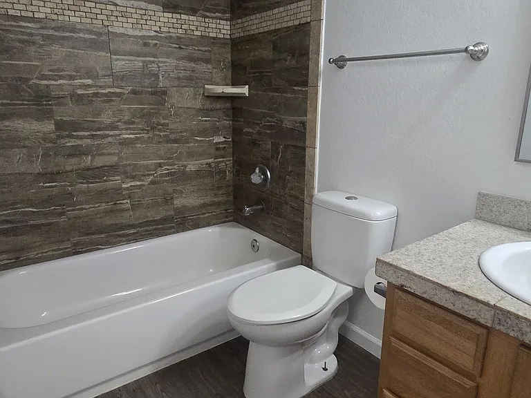 Updated hall bathroom.
