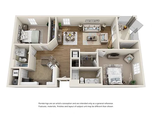 Floor plan B5_Montego Bay - Two Bedroom, Two Bathroom