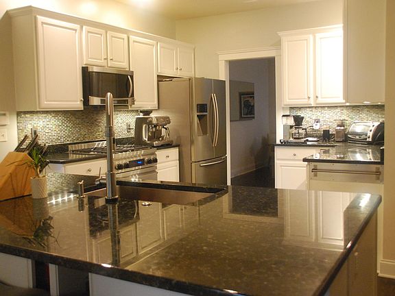 Kitchen with stainless steel appliances