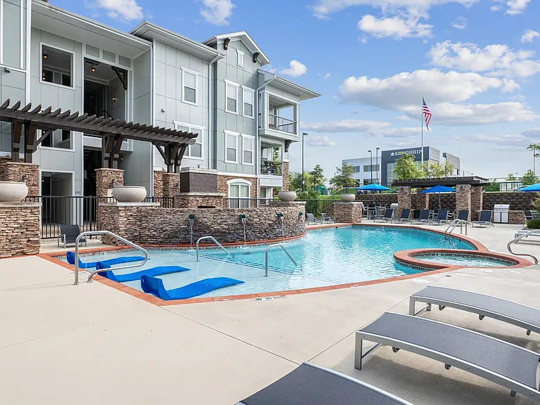Sparkling Pool Area and Sundeck