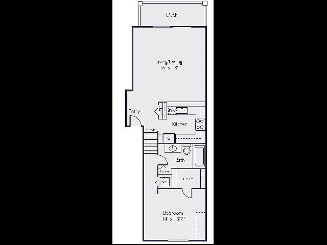 One Bedroom One Bath (818 SF) One Bedroom One Bath (818 SF)