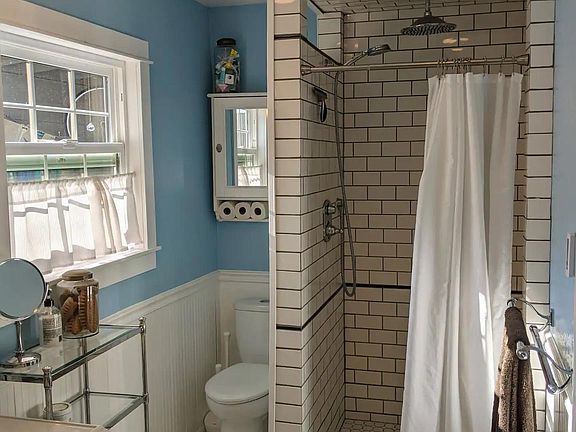 Subway tiles and heated flooring.