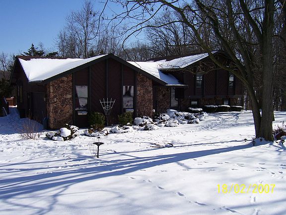 The front of the house.