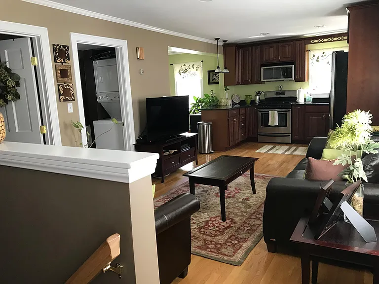 Open Concept Family Room into Kitchen