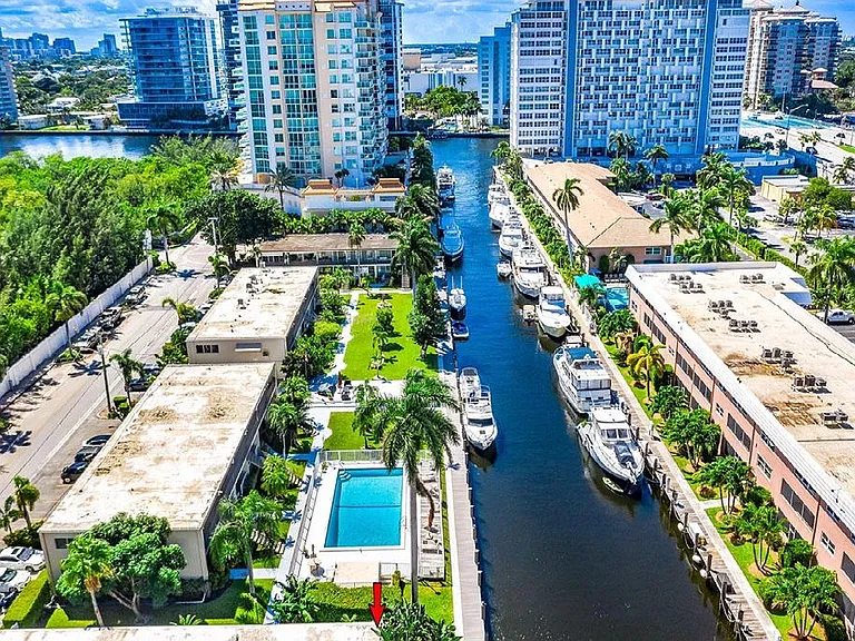 Aerial view of inter coastal from above the condo unit