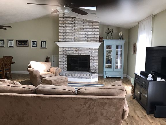 Living room with fireplace