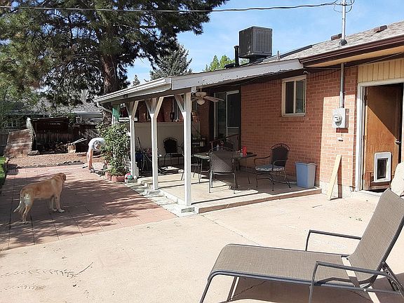Back patio off kitchen,has fan