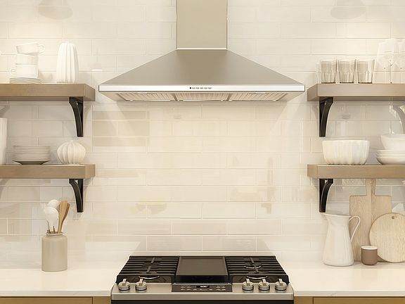 Convenient open shelving
