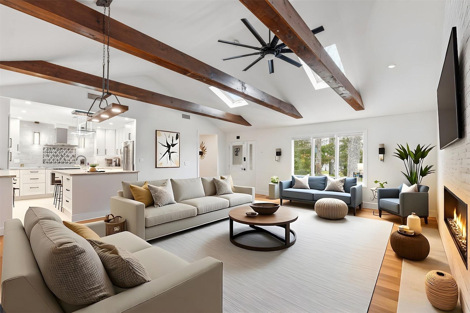 Enjoy a wide open floor plan.