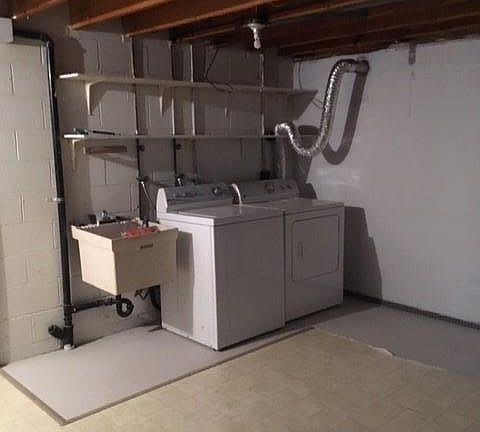 Laundry/hot water tank/furnace room