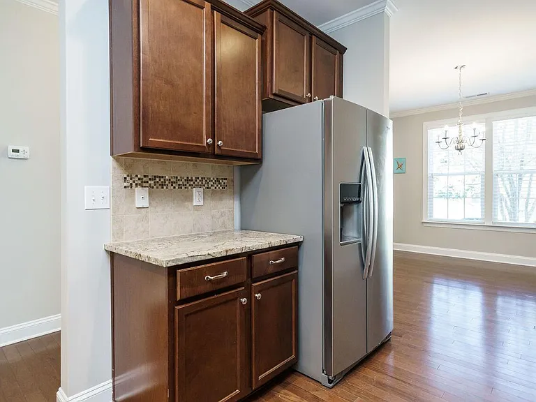 Refrigerator and countertops
