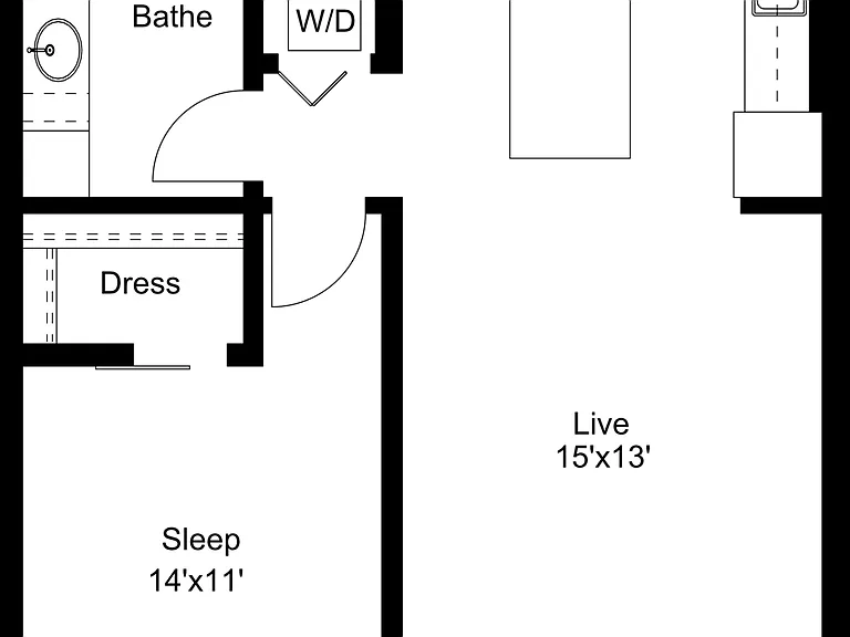 Floor Plan B1 | 50Twenty | Apartments in Madison, WI Floor Plan B1 | 50Twenty | Apartments in Madison, WI