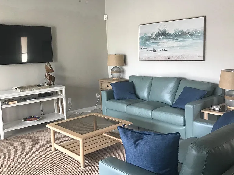 Cable TV and Wi-Fi is included. Queen size sleeper sofa.