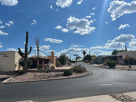 Looking out from our driveway.