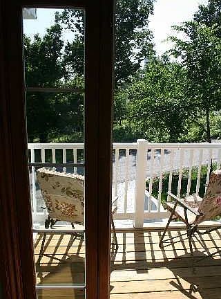 Frenchdoors opening to balcony