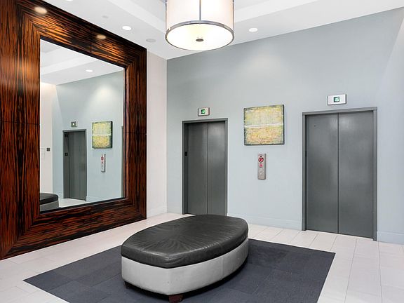 Elevator lobby with 24/7 concierge