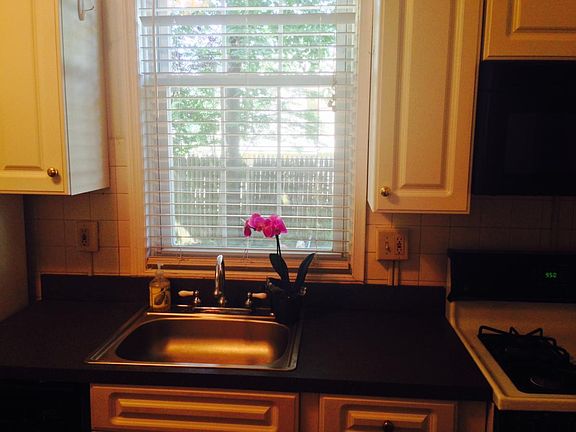 Kitchen and backyard view