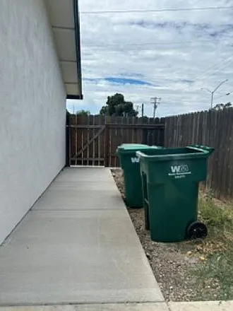 Side yard to private gate to bonus exclusive parking spot!