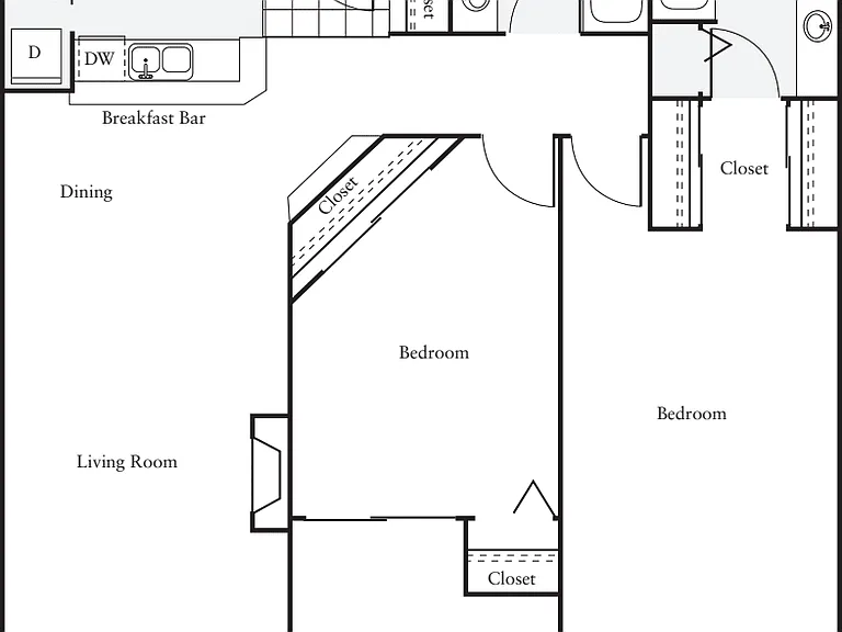2x2 - H floor plan Novi at Queen Anne
