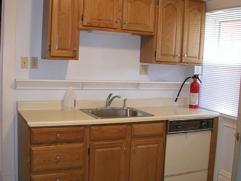 kitchen sink and dishwasher. garbage disposal
