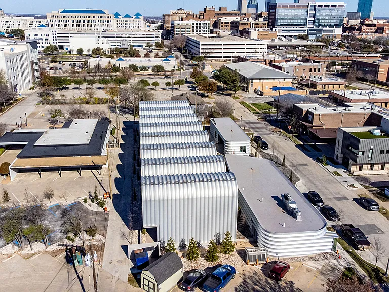 Aerial view of the surrounding area, especially the Magnolia district and downtown Ft. Worth from the 3rd floor patio.