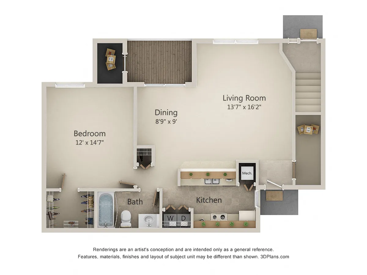Floor plan 1B-Horizon Series
