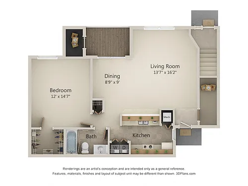 Floor plan 1B-Horizon Series